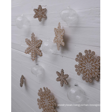 Christmas Wooden Slices Snowflakes